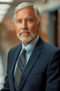 headshot of older gentleman in business suit